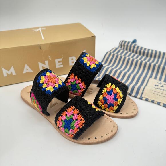 MANEBI x Evereve New in Box Crochet Double Strap Sandal // 7.5 - Picture 6 of 15